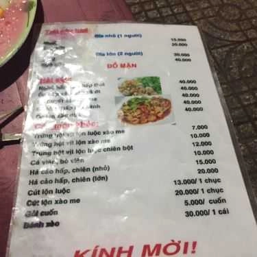 Thực đơn- Khu Ăn Vặt Chợ Hoàng Hoa Thám