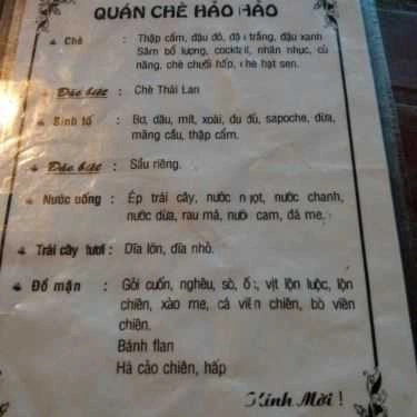 Thực đơn- Khu Ăn Vặt Chợ Hoàng Hoa Thám