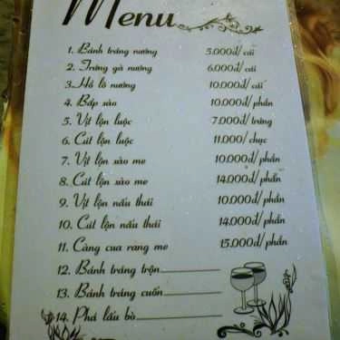 Thực đơn- Khu Ăn Vặt - Phạm Văn Hai