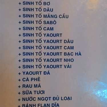 Thực đơn- Ăn Vặt - Hoà Hảo