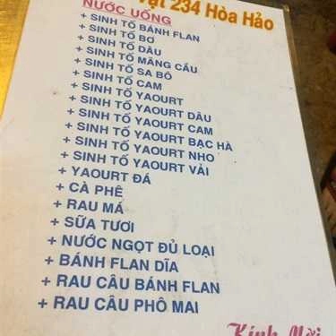 Thực đơn- Ăn Vặt - Hoà Hảo