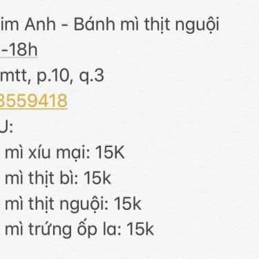 Tổng hợp- Ăn vặt Bánh Mì Thịt Nguội, Bánh Mì Ốp La & Xíu Mại