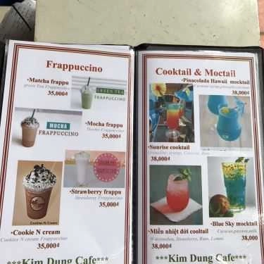 Thực đơn- Kim Dung Cafe