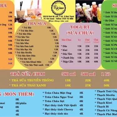 Thực đơn- Cafe Trà Sữa Kim House