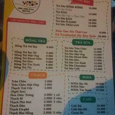 Thực đơn- Ăn vặt Kim's Milktea - Trần Quý