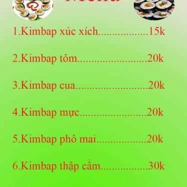 Thực đơn- Ăn vặt Kimbap Cuốn & Cuộn