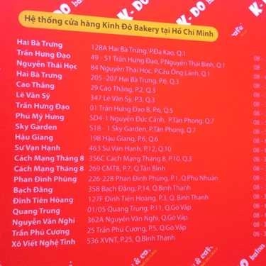 Tổng hợp- Tiệm Bánh Kinh Đô Bakery - Quang Trung