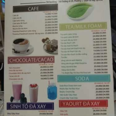 Thực đơn- Kiwi Coffee & Milk Tea