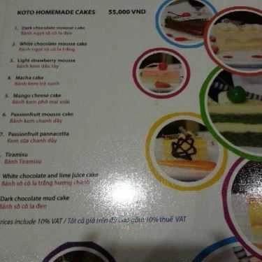 Thực đơn- Quán Ăn KOTO Saigon Training Restaurant