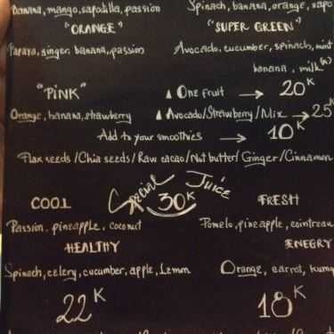 Thực đơn- Tandem Cafe