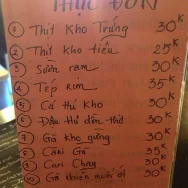 Thực đơn- Tandem Cafe