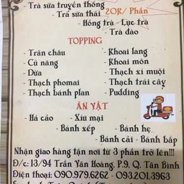 Thực đơn- Ăn vặt Kun - Trà Sữa & Há Cảo Xíu Mại