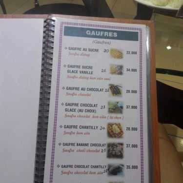 Thực đơn- Cafe L'art Glacier - Kem Trái Cây Tự Nhiên