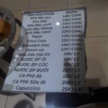 Thực đơn- Cafe L'art Glacier - Kem Trái Cây Tự Nhiên