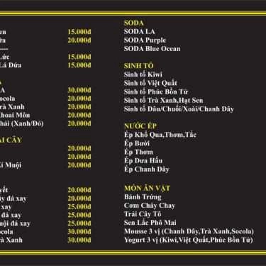 Thực đơn- LA Cafe