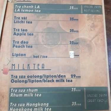 Thực đơn- Là Càphe - HAGL 3 New Sài Gòn