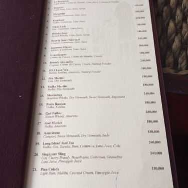 Thực đơn- La Dolce Vita Cafe & Bar - Continental Saigon Hotel