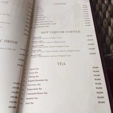 Thực đơn- La Dolce Vita Cafe & Bar - Continental Saigon Hotel