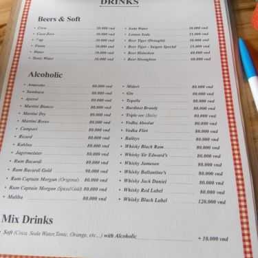 Thực đơn- La Mia Cafe
