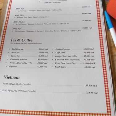 Thực đơn- La Mia Cafe