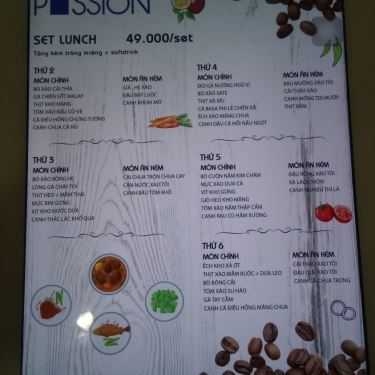 Thực đơn- Cafe La Passion Kafe & Tea