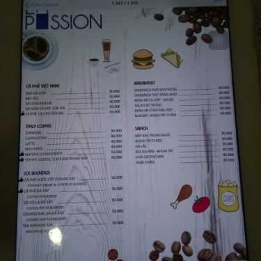 Thực đơn- Cafe La Passion Kafe & Tea