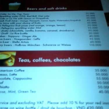 Thực đơn- Cafe La Plancha - Hẹn Hò Lãng Mạn