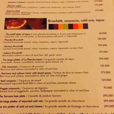 Thực đơn- Cafe La Plancha - Hẹn Hò Lãng Mạn