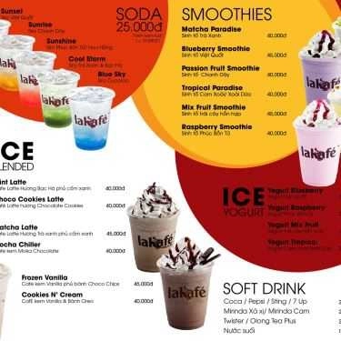 Thực đơn- Lakafe Cafe - AEON Mall Tân Phú