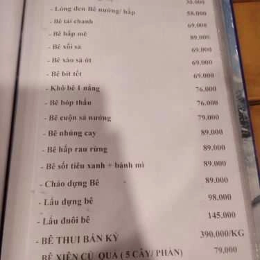 Thực đơn- Quán Nhậu Lâm Bô - Hải Sản & Lẩu