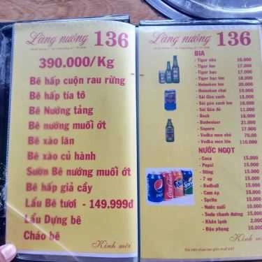 Thực đơn- Quán Nhậu Làng Nướng 136