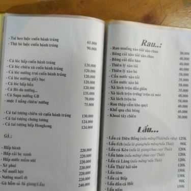 Thực đơn- Quán Nhậu Làng Nuớng K26