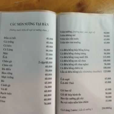 Thực đơn- Quán Nhậu Làng Nuớng K26