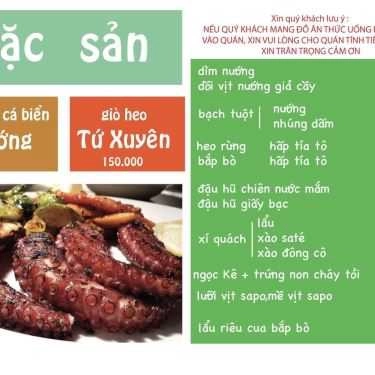 Thực đơn- Quán Nhậu Lãng Quán - Hải Sản & Các Món Nướng