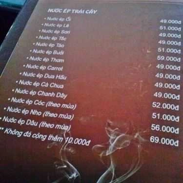 Thực đơn- Làng Văn Cafe