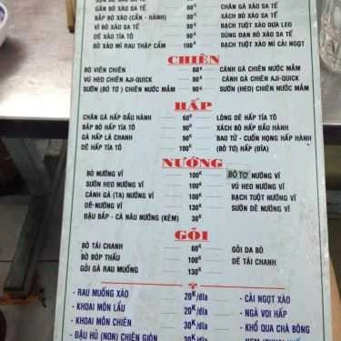 Thực đơn- Quán Nhậu Lẩu 333