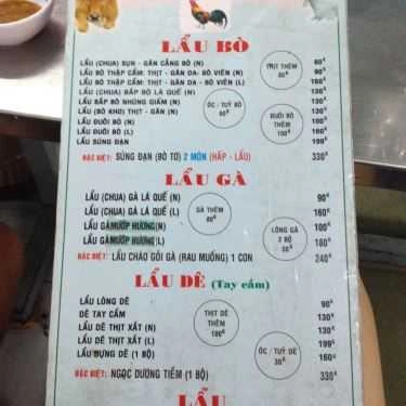 Thực đơn- Quán Nhậu Lẩu 333
