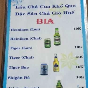 Thực đơn- Quán Nhậu Lẩu Cá Đuối - Bến Bình Đông