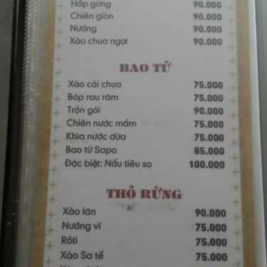 Thực đơn- Quán Nhậu Bê Thui & Lẩu Dê - Nhậu Bình Dân