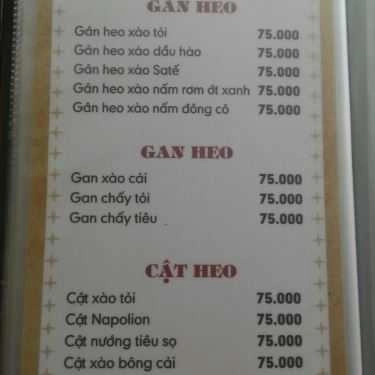 Thực đơn- Quán Nhậu Bê Thui & Lẩu Dê - Nhậu Bình Dân