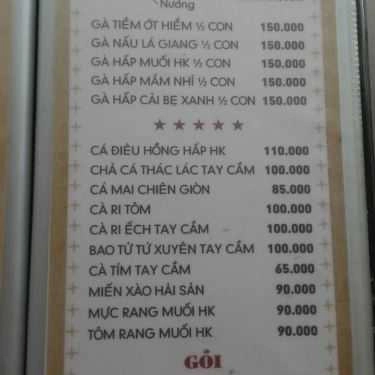 Thực đơn- Quán Nhậu Bê Thui & Lẩu Dê - Nhậu Bình Dân