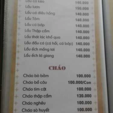 Thực đơn- Quán Nhậu Bê Thui & Lẩu Dê - Nhậu Bình Dân