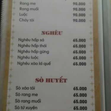 Thực đơn- Quán Nhậu Bê Thui & Lẩu Dê - Nhậu Bình Dân