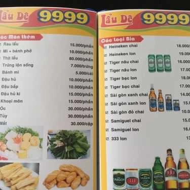 Thực đơn- Quán Nhậu Lẩu Dê 9999 - Lê Trọng Tấn