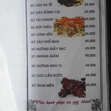 Thực đơn- Quán Nhậu Lẩu Dê An Bình - Lê Văn Lương