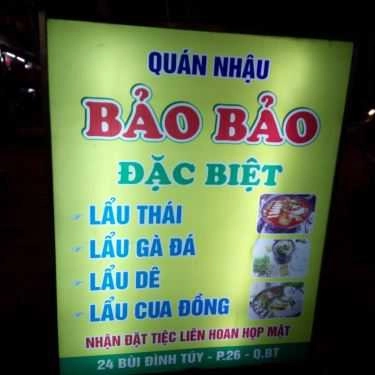 Thực đơn- Quán Nhậu Bảo Bảo