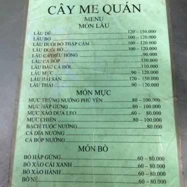 Thực đơn- Quán Nhậu Lẩu Dê Cây Me - Ung Văn Khiêm