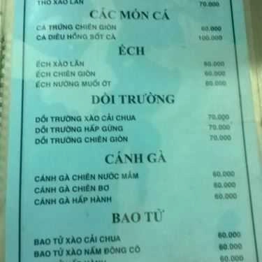 Thực đơn- Quán Nhậu Lẩu Dê Hai Toàn - Nhậu Bình Dân