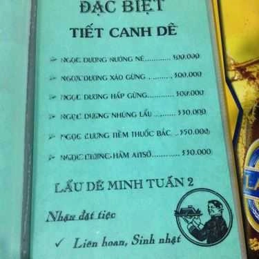 Thực đơn- Quán Nhậu Lẩu Dê Minh Tuấn 2