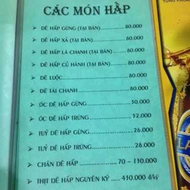 Thực đơn- Quán Nhậu Lẩu Dê Minh Tuấn 2